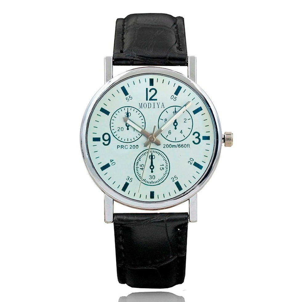 Thumbnail: Watch For Men Free Shipping Quartz Men's Watch Blue Glass Belt Watch Men