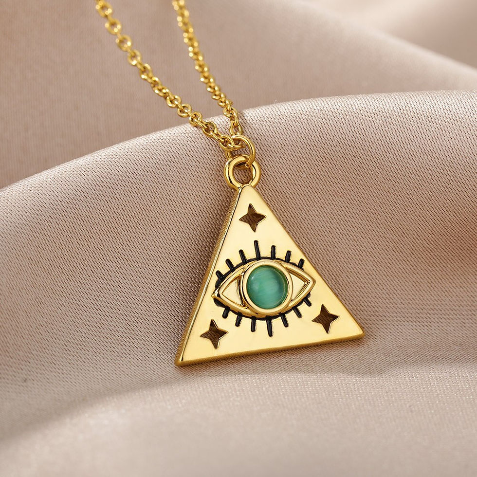 Thumbnail: Bohemian Vintage Turkish Evil Eye Pendant Necklace Fashion Clavicle Chain