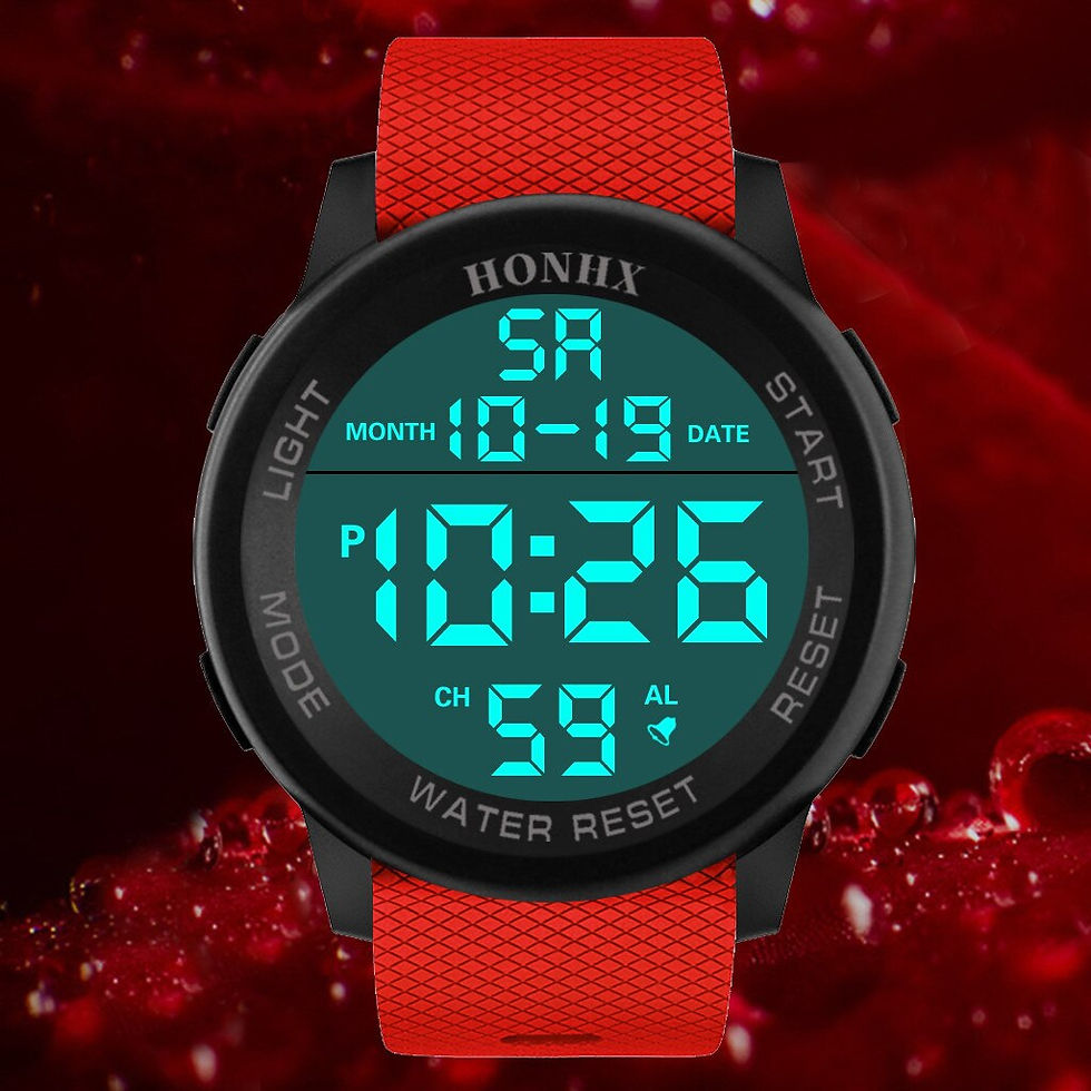 Thumbnail: Luxury Men Analog Digital Military Sport Led Waterproof Wrist Watch Digital Led