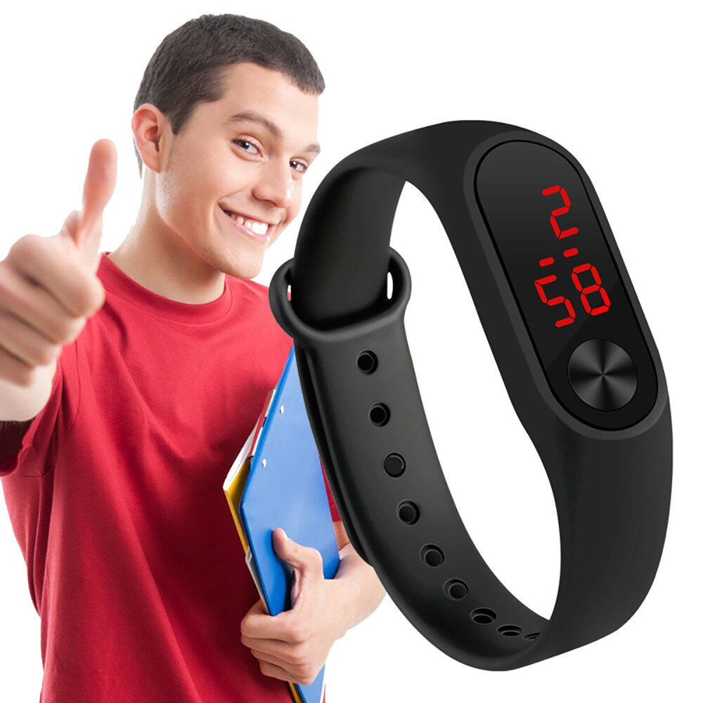 Men's Digital Watch Bracelet Waterproof Sport Watchband For Men Female Students