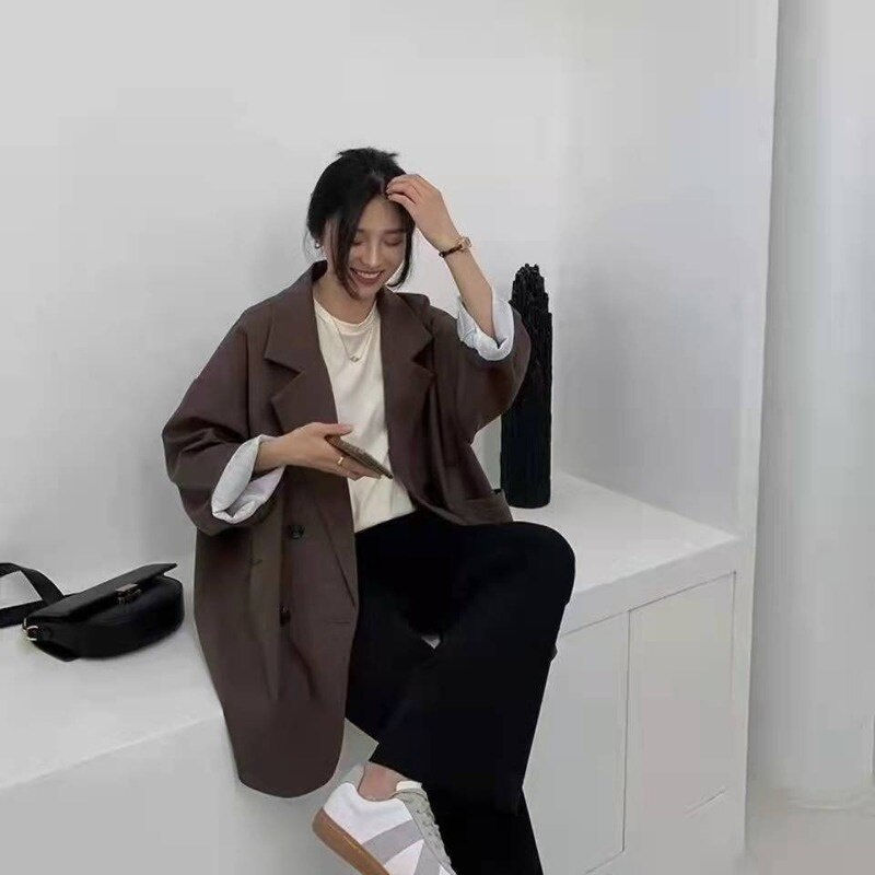 Thumbnail: Women's Large Blazer Coats Spring Autumn Fashion Korean Version Loose Top