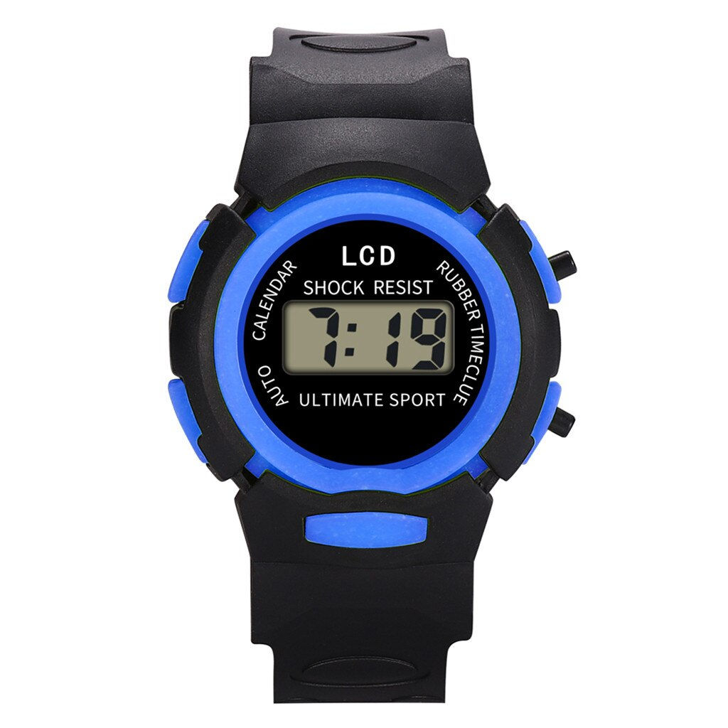 Casual Children Girls Analog Digital Sport Led Electronic Waterproof Wrist Watch