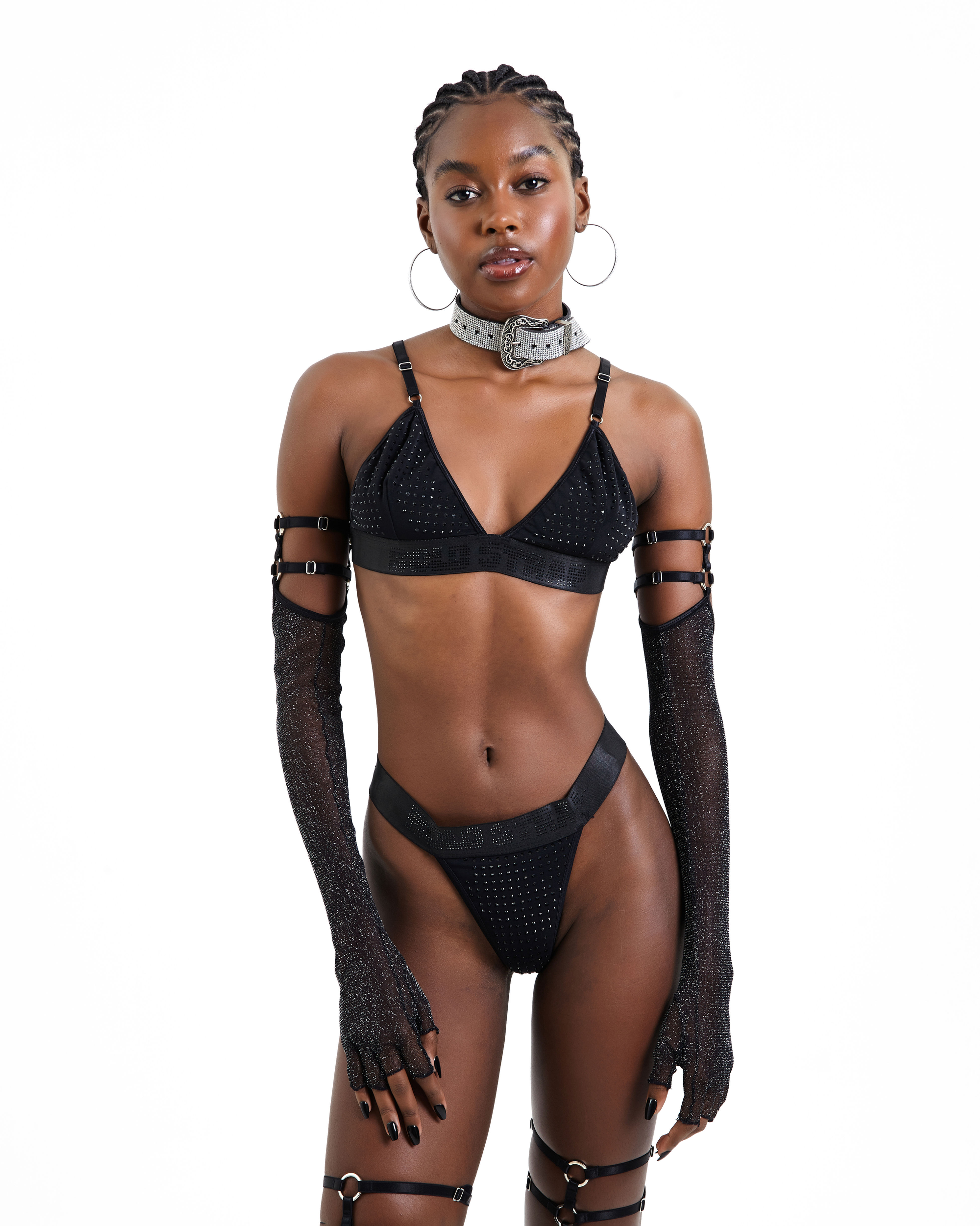 Luvas Bold Invasion - Lurex Black