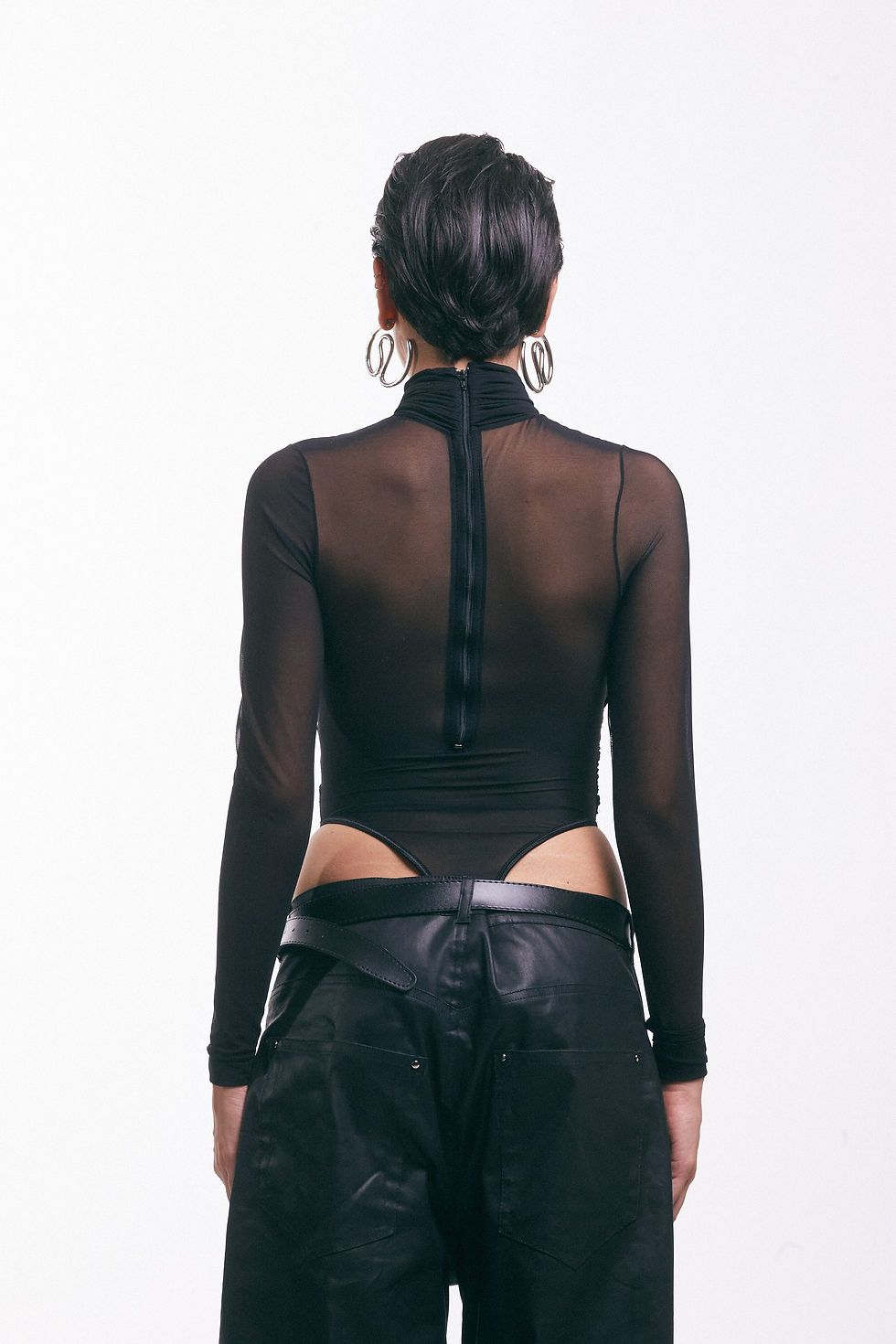 Miniatura: Body Tule Drapeado - Preto