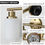 Thumbnail: 5-Light Golden Bathroom Vanity Light Fixture, Frosted Glass