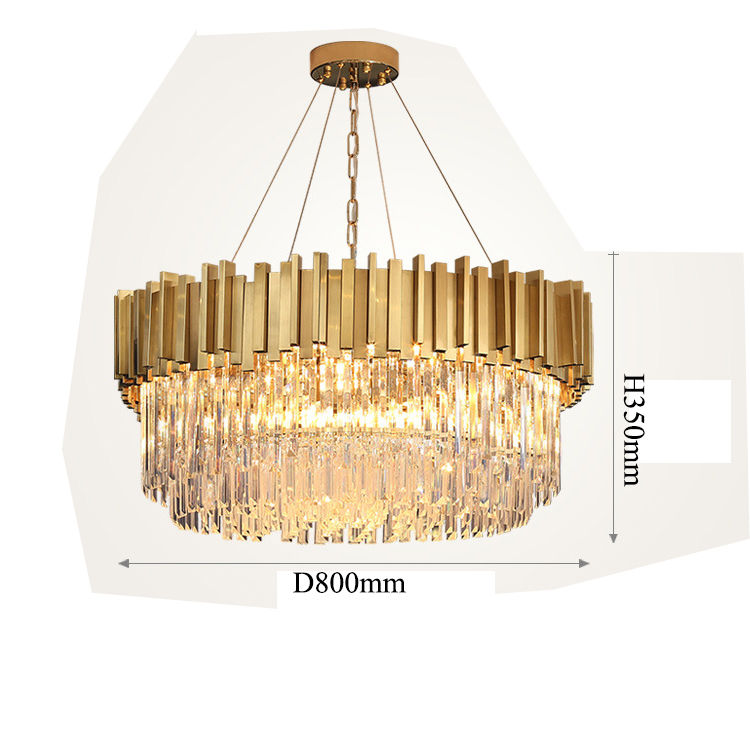 Thumbnail: Gold Crystal Chandeliers Ceiling Lighting