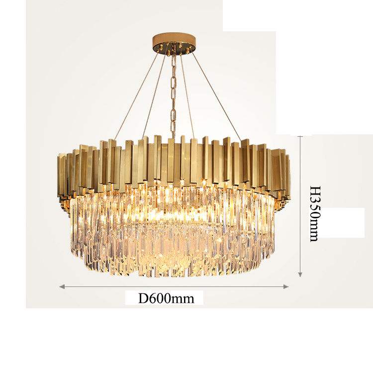 Thumbnail: Gold Crystal Chandeliers Ceiling Lighting