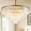 Thumbnail: Modern Round Golden Chandelier Crystal Lighting