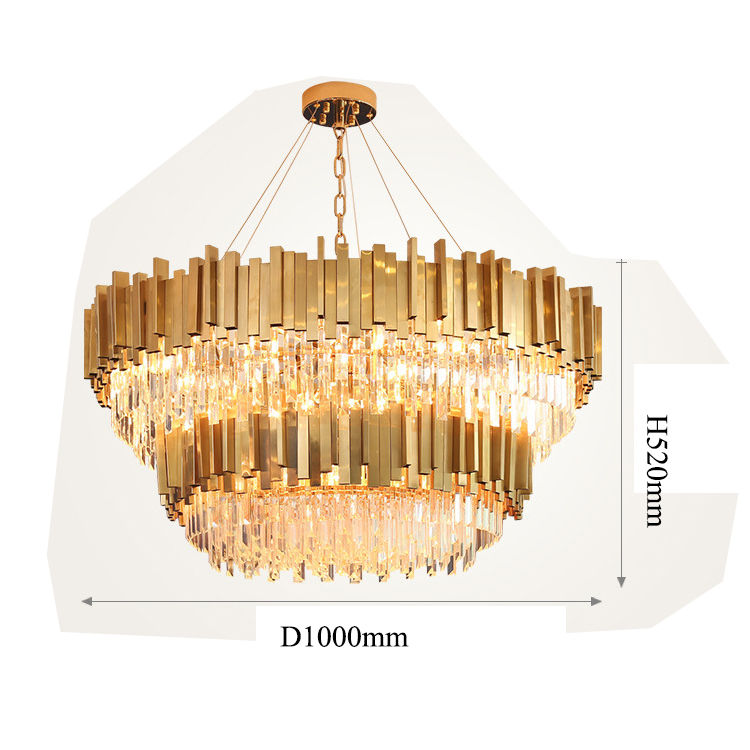 Thumbnail: Gold Crystal Chandeliers Ceiling Lighting