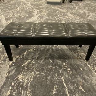 Black Leather Bench