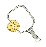 pickle ball paddle illustration