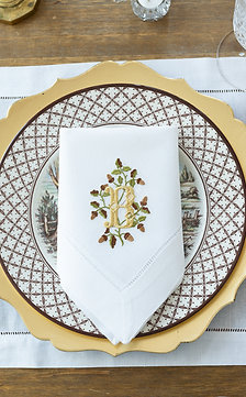 Acorn Monogram Dinner Napkins