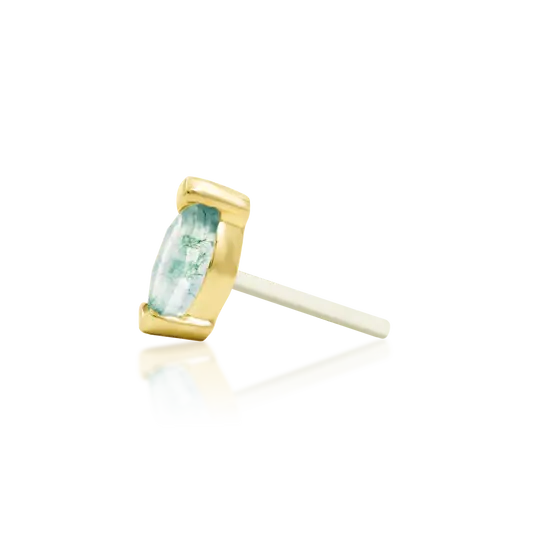 Thumbnail: Yellow Gold Marquise Moss Agate