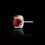Thumbnail: Titanium Threadless Prong-Set Red CZ