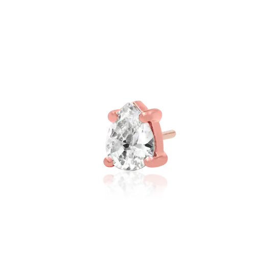 Thumbnail: Rose Gold Pear-Cut CZ