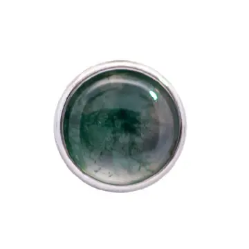 Titanium Moss Agate Cabochon