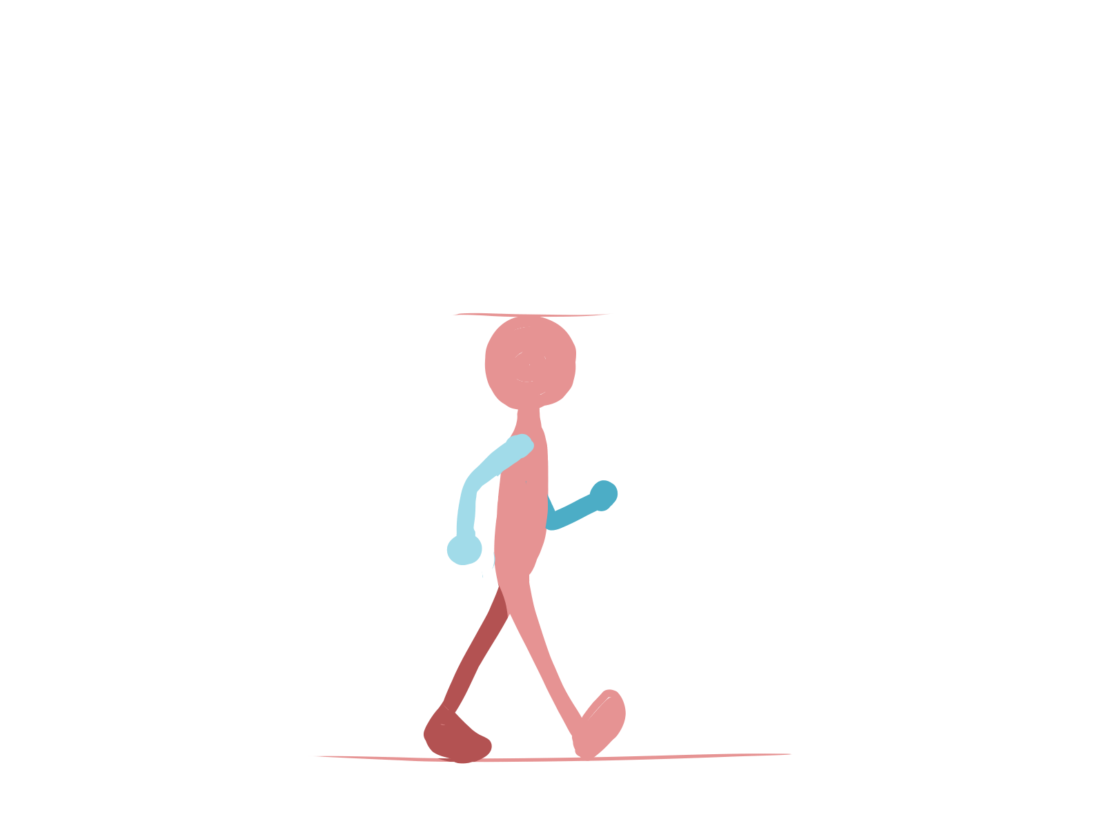 silhouette walk cycle ahsfjks