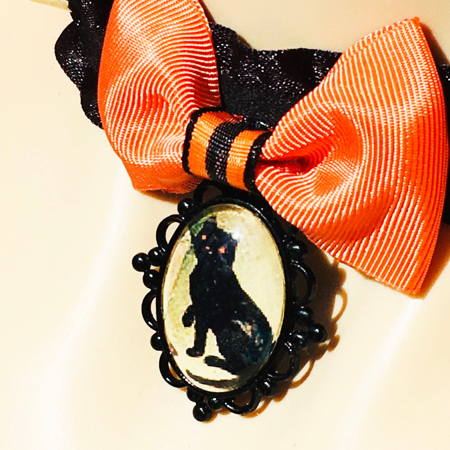 Spiked Black Cat Choker