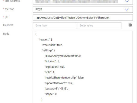 Power Automate / SharePoint - Externer Link mit Passwort schützen