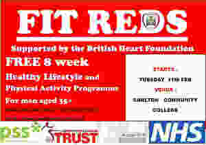 Flyer advert for fit reds
