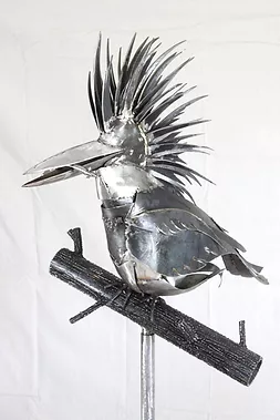 Steel Kingfisher Sculpture