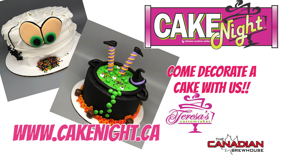 CakeNight Edmonton Lewis Estates Canadian Brewhouse Oct 29th 7pm