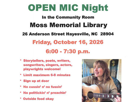 Mountain Area Storytellers Open Mic Night