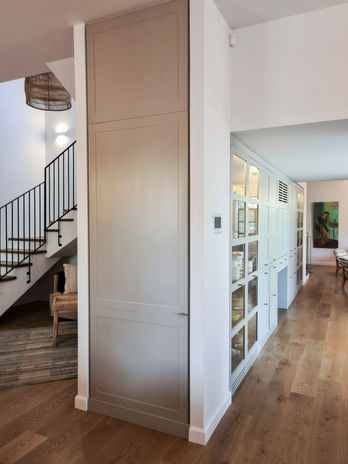 stairs and cabinet