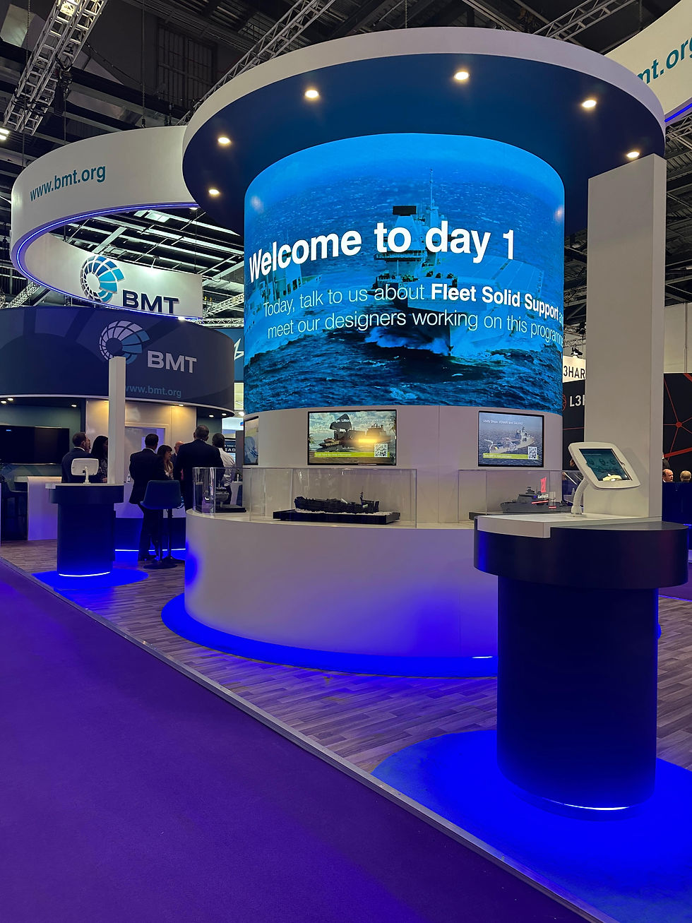 DTC product demo exhibition stand at DSEI, ExCeL London