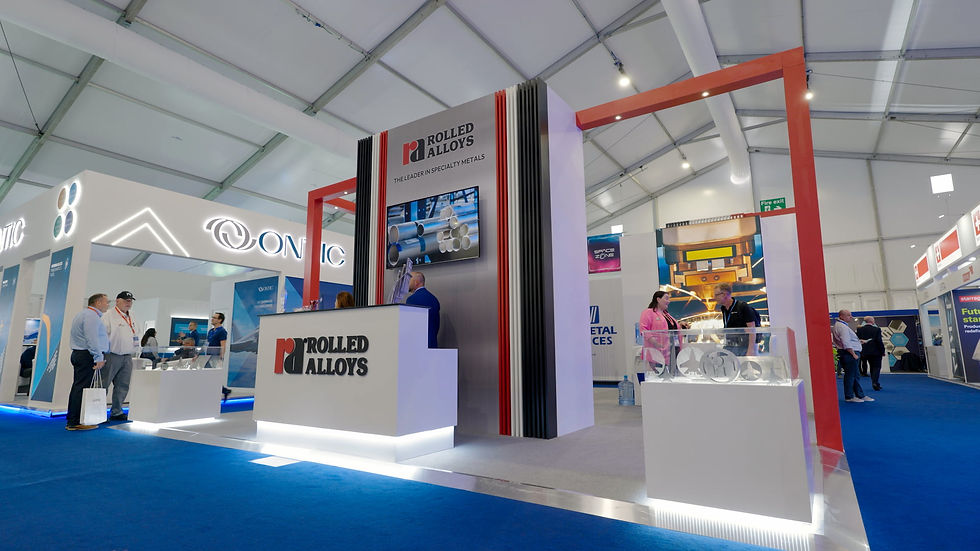 exhibition stand fabrication and fit-out for Rolled Alloys, Paris Air Show
