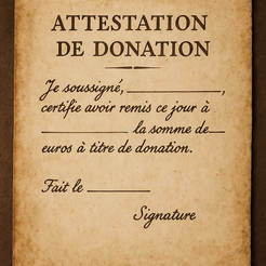 Attestation de don