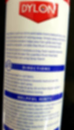 dylon spray starch image showing product instructions at shipley haberdashery and crafts west yorkshire
