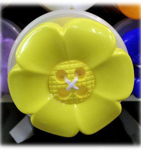 Thumbnail: Large Daisy Buttons 60 mm 9 Colours yellow shipley haberdashery and crafts online uk