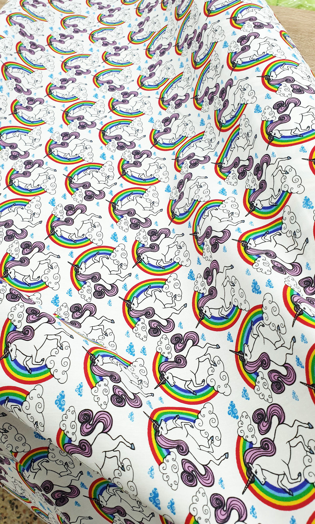 Rose & Hubble 100% Cotton Unicorn Fabric (by Metre)