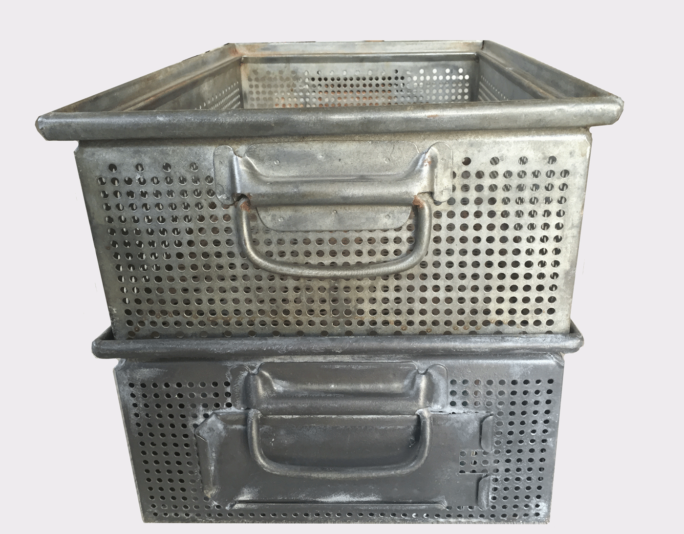 Vintage Metal Stacking Boxes