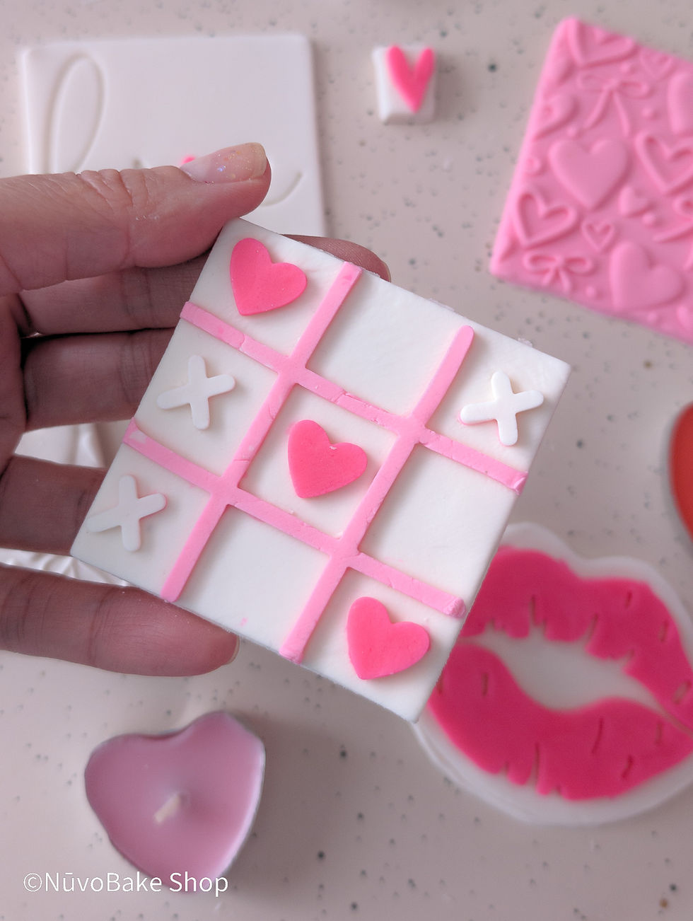 Tic Tac Toe Love Edition Cookie Stamp Cutter