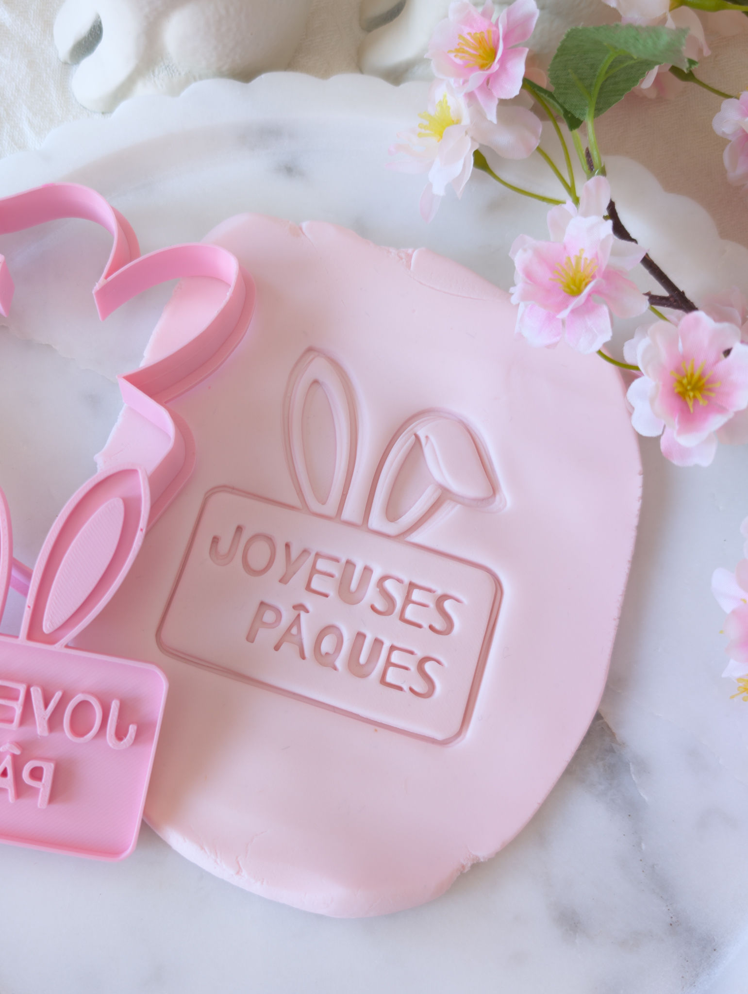 Easter "Joyeuses Paques" with Bunny Ears Embosser and Cutter