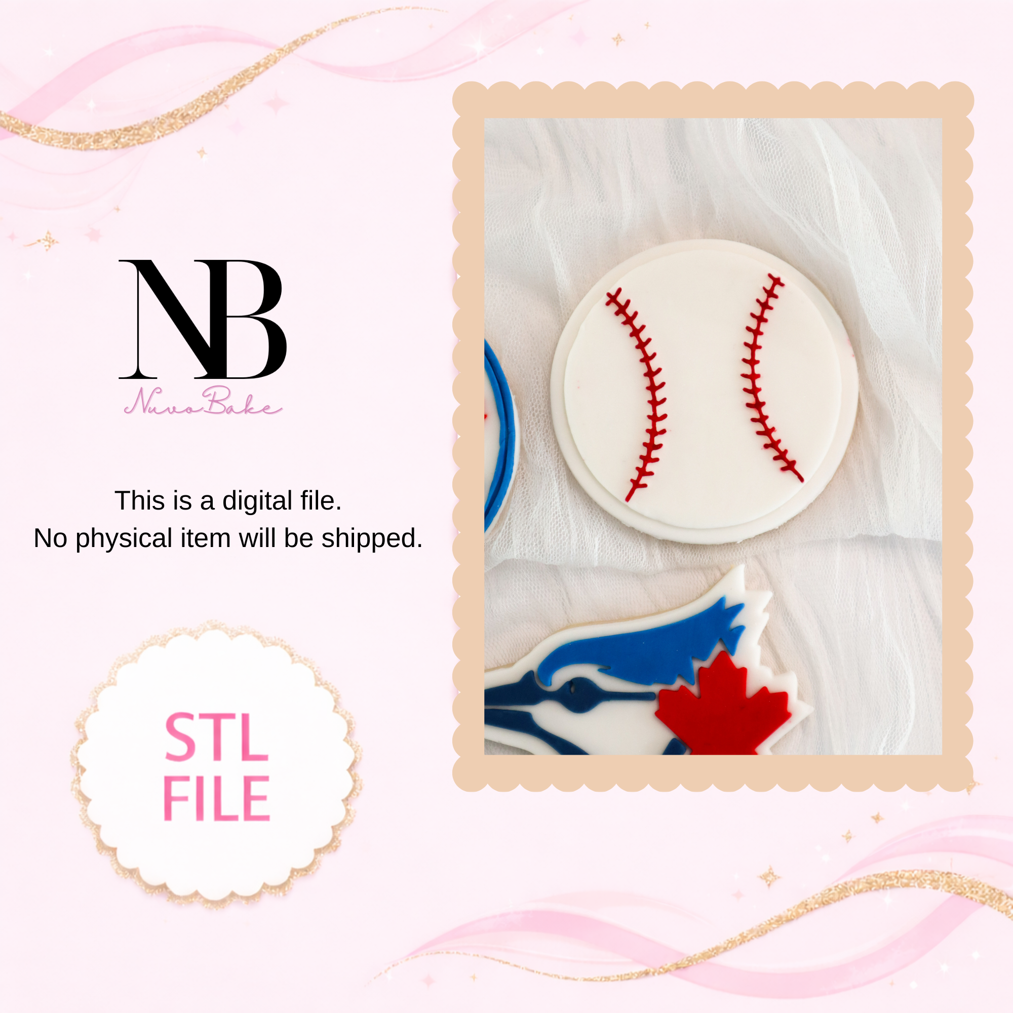 Baseball - Cutter and Stamp (Digital STL file)