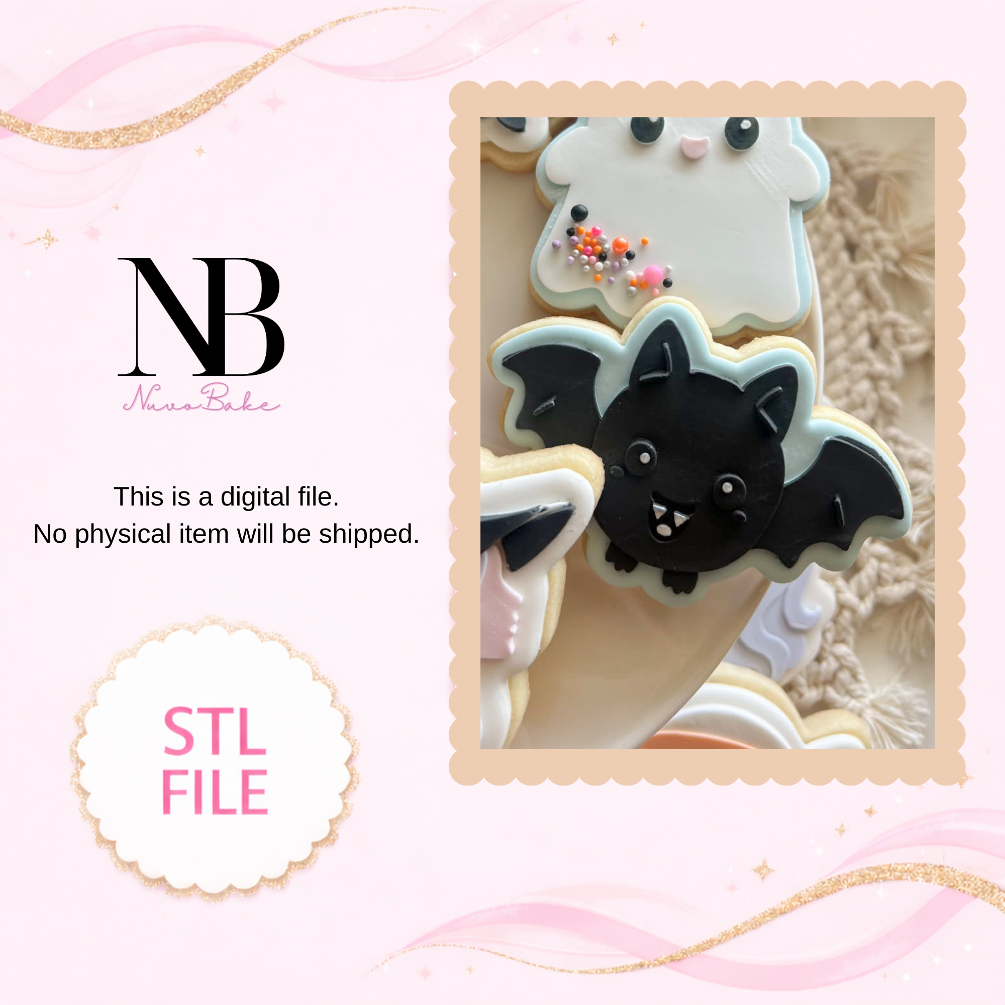 Halloween bat - Cutter and Stamp (Digital STL file)