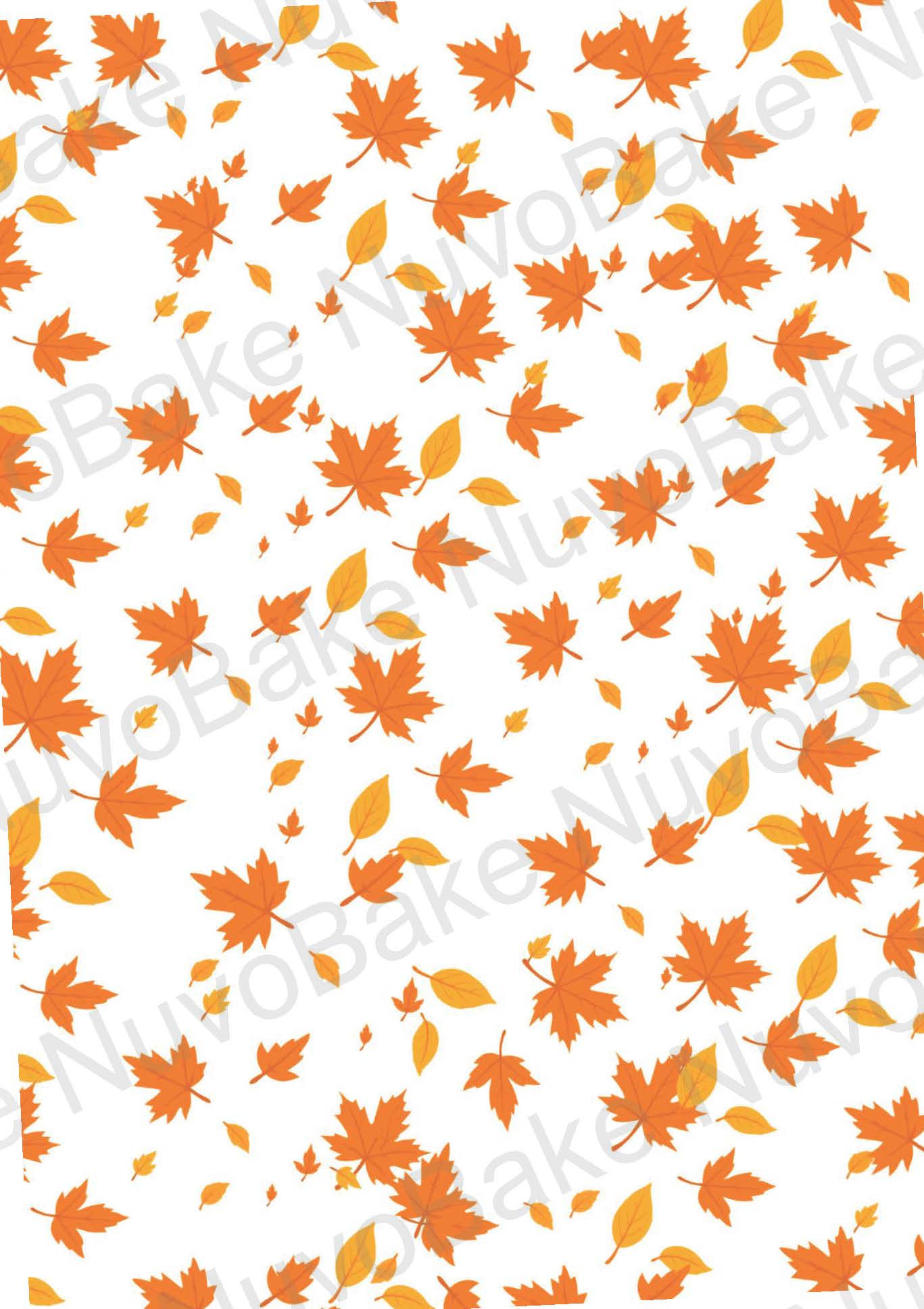 Autumn leaves - Edible Image