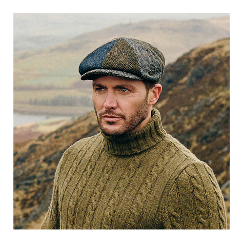 Failsworth Hats Harris Tweed Lewis II Newsboy Cap - Multi-Coloured