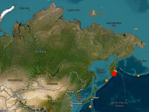USGS confirma sismo de magnitud 8.7 frente a la costa de Rusia.