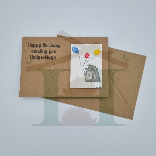 Handmade Birthday Card - Hedgehog Ballet - Folksy