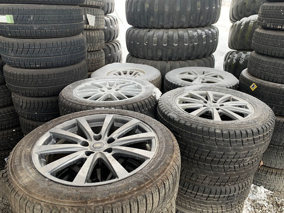 廃ホイール付きタイヤ