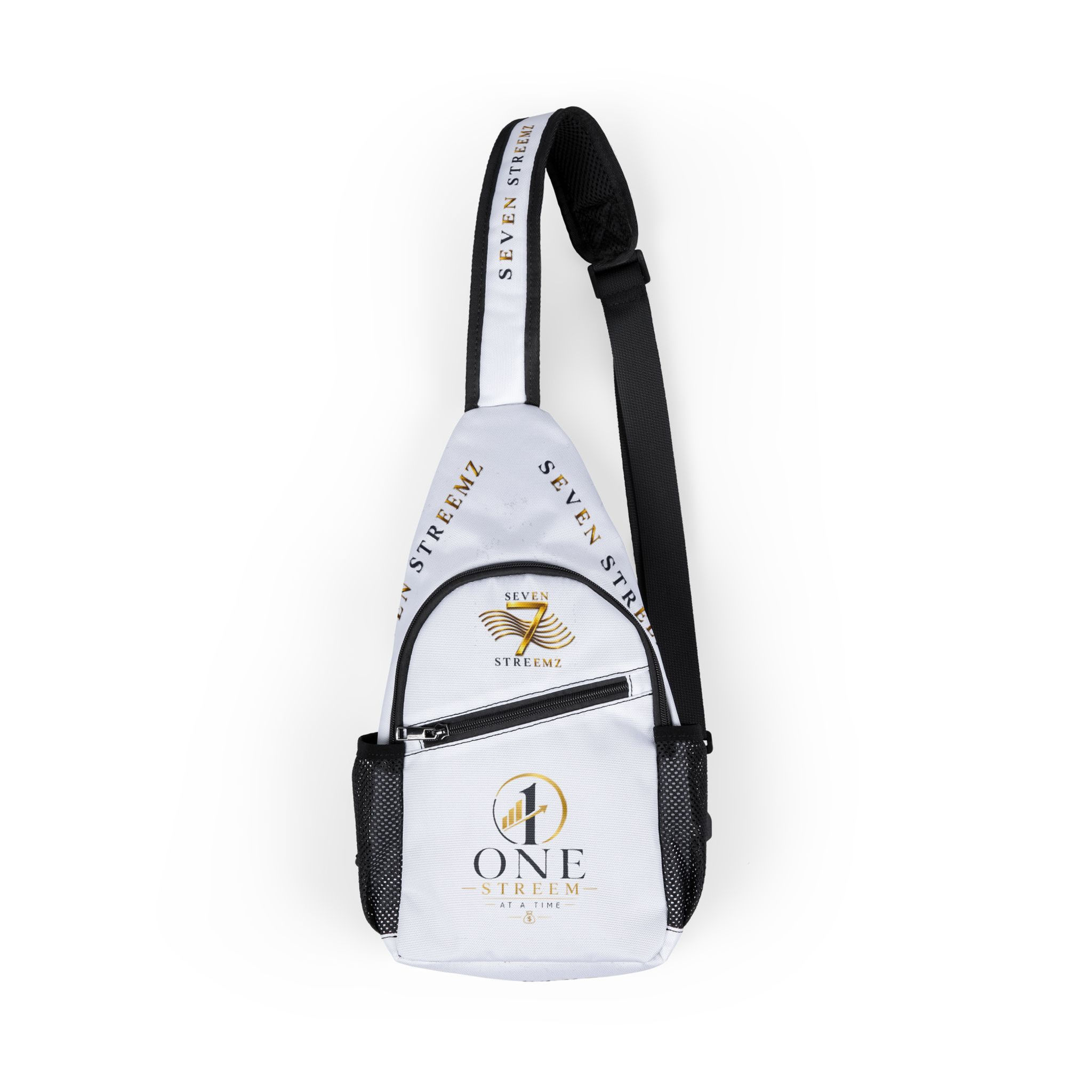 Sling Chest Bag — Seven Streemz Gold Logo Crossbody Pack