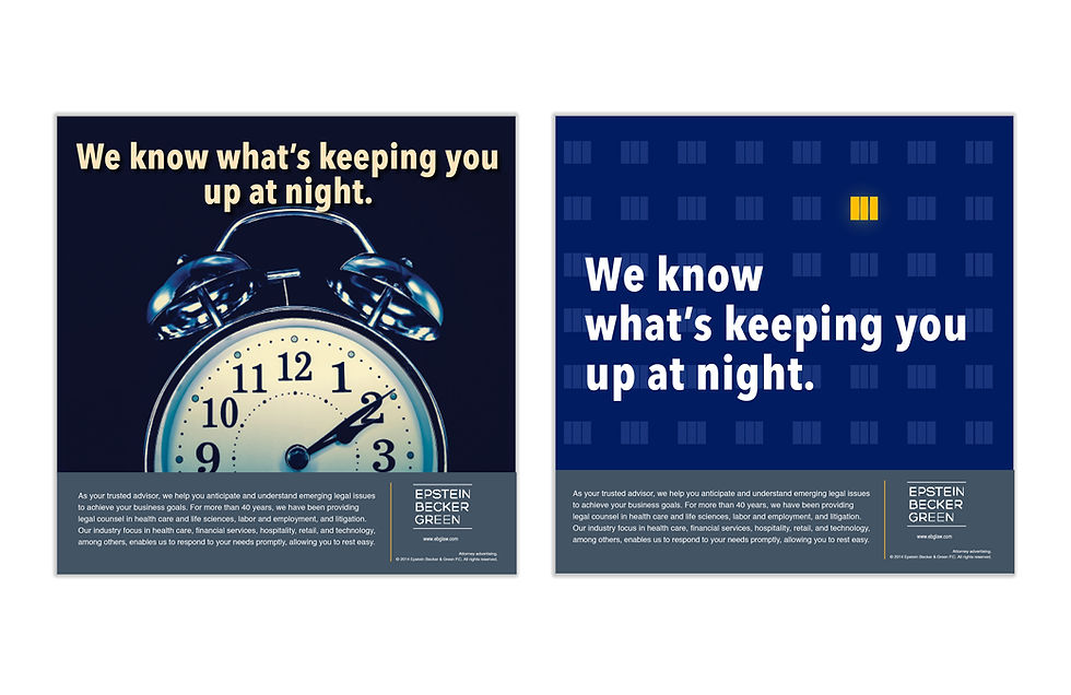 Epstein Becker Green advertising campaign