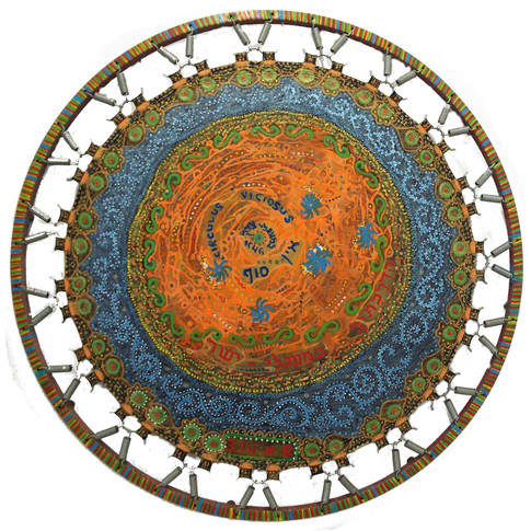 Infinity 2015 oil on trampoline, 120⌀