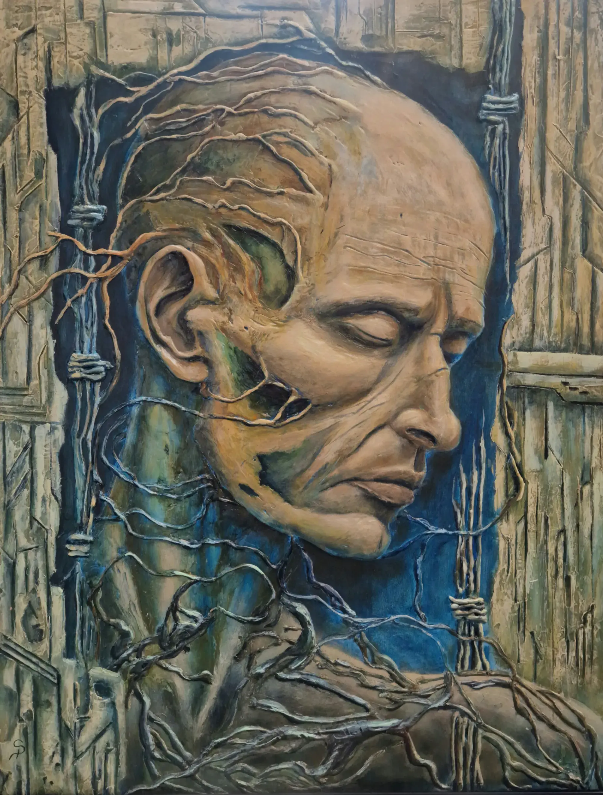 Sigitas Petrauskas – „Išsivadavimas“ (80×60 cm, akrilas, 2024) – originalus pave