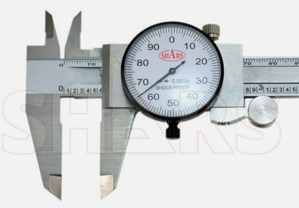6" Dial Caliper W/Metric Scales Shock Proof .001"