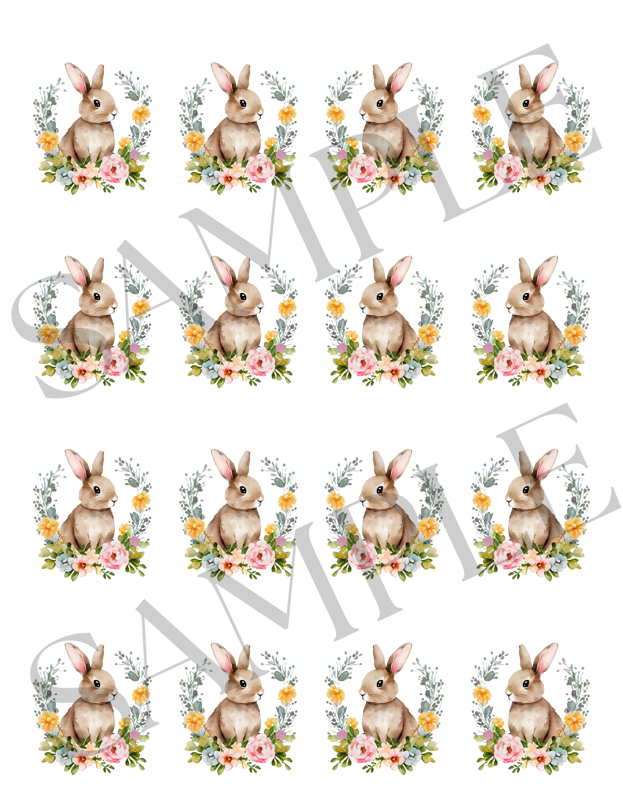 Easter Transfer Sheet-Mirror Image Bunnies